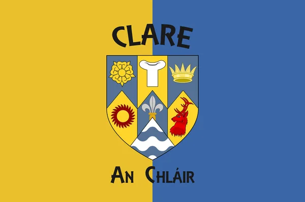 Flaga Hrabstwa Clare Hrabstwo Irlandii Regionie Środkowo Zachodnim Prowincji Munster — Wektor stockowy