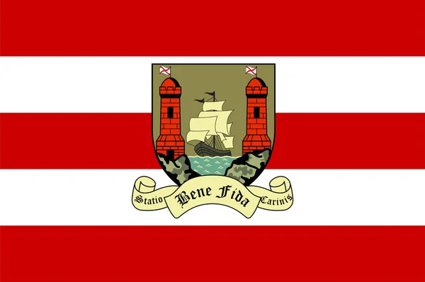 Vlag Van Cork Een Grootste Stad Van Ierland Vectorillustratie — Stockvector