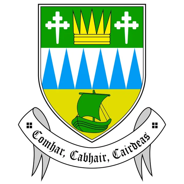 Coat Arms Een County Het Ierse Graafschap County Kerry Munster — Stockvector