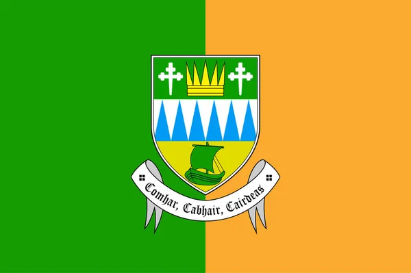 Contea Kerry Inglese Flag County Kerry Una Contea Dell Irlanda — Vettoriale Stock