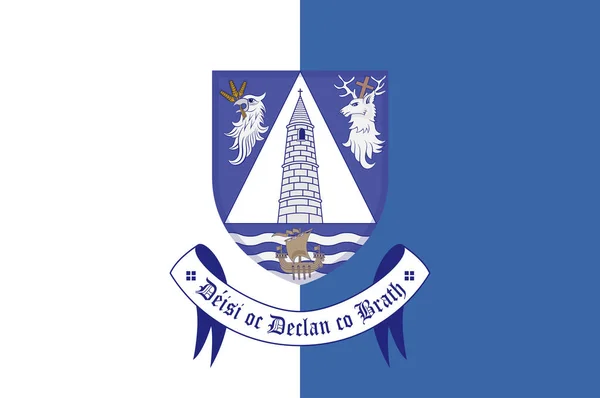 Bandeira Condado Waterford Condado Irlanda Localiza Província Munster Faz Parte — Vetor de Stock