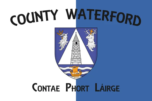 Flag County Waterford Een County Ierland Munster Een Gemeente Filipijnse — Stockvector