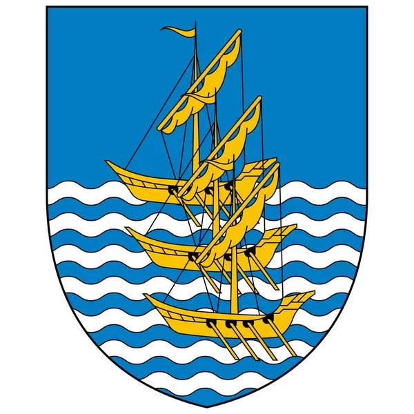 ウォーターフォードの紋章はアイルランドの都市である ベクターイラスト — ストックベクタ