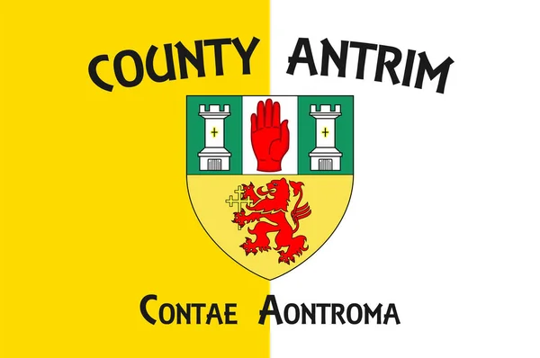 Flag County Antrim Een County Het Ierse Graafschap County Antrim — Stockvector