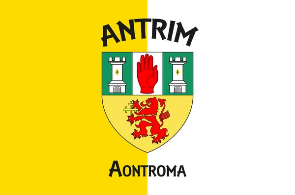 Flag County Antrim Een County Het Ierse Graafschap County Antrim — Stockvector