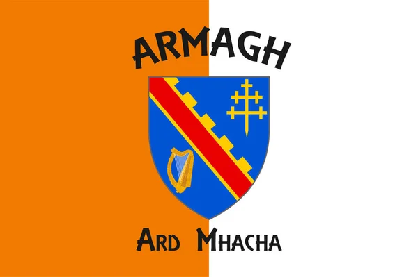 Drapeau Comté Armagh Est Des Comtés Traditionnels Irlande Des Six — Image vectorielle