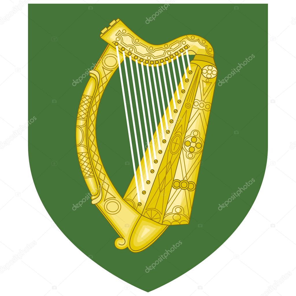 Coat of arms of Leinster is one of the provinces of Ireland, situated in the east of Ireland. Vector illustration