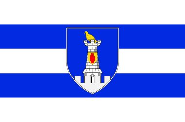 Monaghan, İrlanda 'nın Monaghan eyaletinde yer alan bir şehirdir. Vektör illüstrasyonu