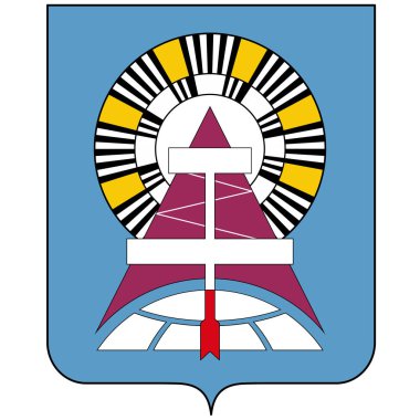 Noyabrsk, Rusya 'da Yamalo-Nenets Özerk Okrug eyaletinin en büyük şehridir. Vektör illüstrasyonu