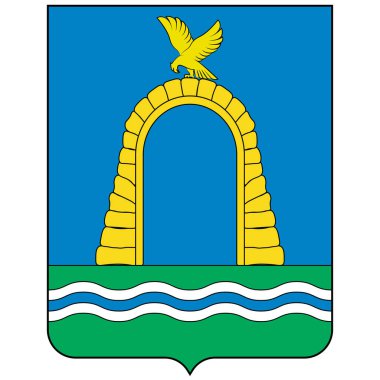 Bataysk, Rusya 'nın Rostov Oblastı eyaletinde yer alan bir şehirdir. Vektör illüstrasyonu
