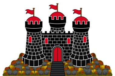 Edinburgh bayrağı İskoçya 'nın başkenti ve 32 konsey bölgesinden biridir. Vektör illüstrasyonu