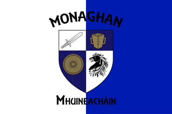 Flag County Monaghan County Ireland Vector Illustration — Stock Vector