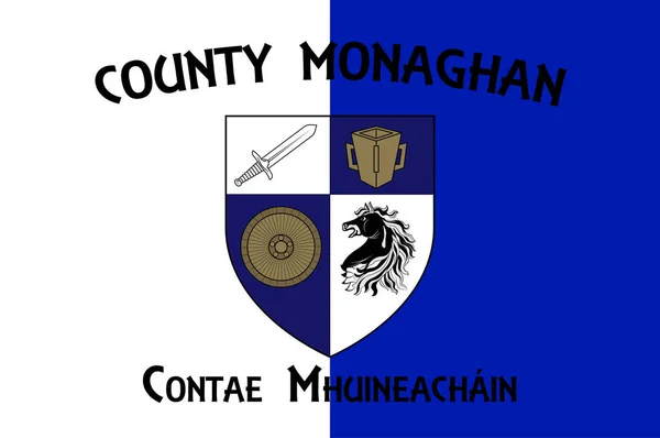 Flag County Monaghan Een County Ierland Vectorillustratie — Stockvector