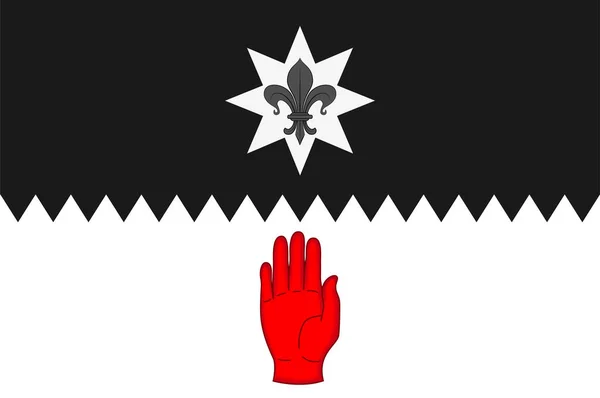 Flag County Tyrone Uno Los Nueve Condados Ulster Uno Los — Archivo Imágenes Vectoriales