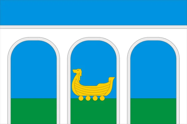 Die Flagge Von Mytishchi Ist Eine Stadt Und Das Verwaltungszentrum — Stockvektor