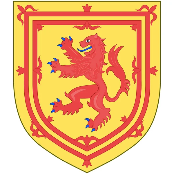 Escudo Armas Escocia País Que Forma Parte Del Reino Unido — Vector de stock