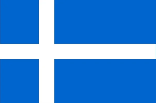 Flaga Szetlandów Podobszarktyczny Archipelag Północnych Wyspach Szkocji Ilustracja Wektora — Wektor stockowy