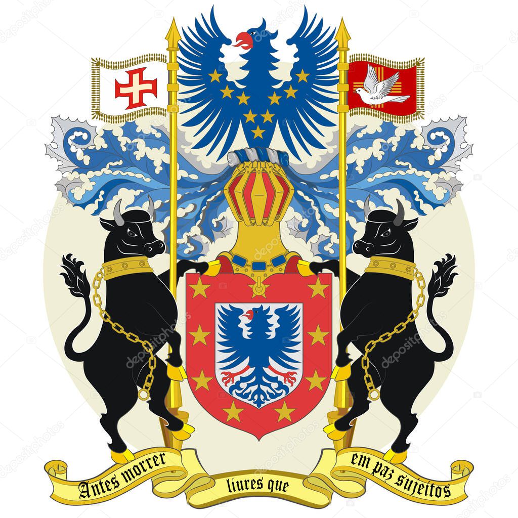 Coat of arms of Azores officially the Autonomous Region of the Azores is one of the two autonomous regions of Portugal. Vector illustration
