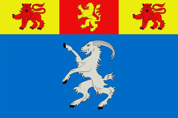 Flag Gwynedd Een County Wales Vectorillustratie — Stockvector