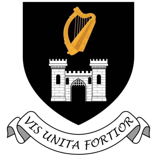 Escudo Armas Tralee Ciudad Del Condado Kerry Suroeste Irlanda — Vector de stock