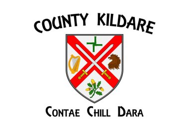 County Kildare, İrlanda 'da bir şehirdir. Vektör illüstrasyonu