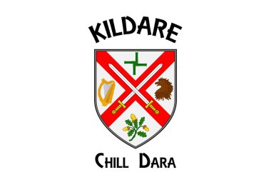 County Kildare, İrlanda 'da bir şehirdir. Vektör illüstrasyonu