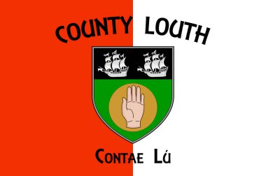 County Louth, İrlanda 'da bir ilçe. Vektör illüstrasyonu