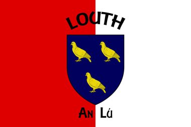 County Louth, İrlanda 'da bir ilçe. Vektör illüstrasyonu
