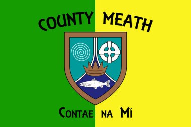 County Meath, İrlanda 'da bir şehirdir. Vektör illüstrasyonu