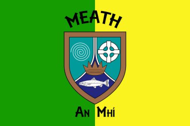 County Meath, İrlanda 'da bir şehirdir. Vektör illüstrasyonu