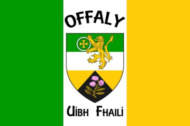 County Offaly, İrlanda 'da bir şehirdir. Vektör illüstrasyonu