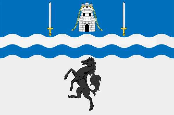 Die Flagge Von Ballinasloe Ist Eine Stadt Östlichsten Teil Der — Stockvektor