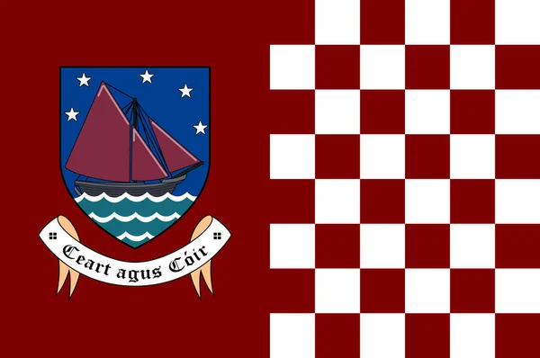 Bandeira Condado Galway Condado Irlanda Ilustração Vetorial — Vetor de Stock