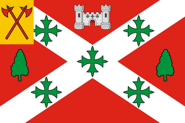 Flag Castlebar Una Ciudad Ubicada Condado Mayo Estado Estadounidense Irlanda — Archivo Imágenes Vectoriales