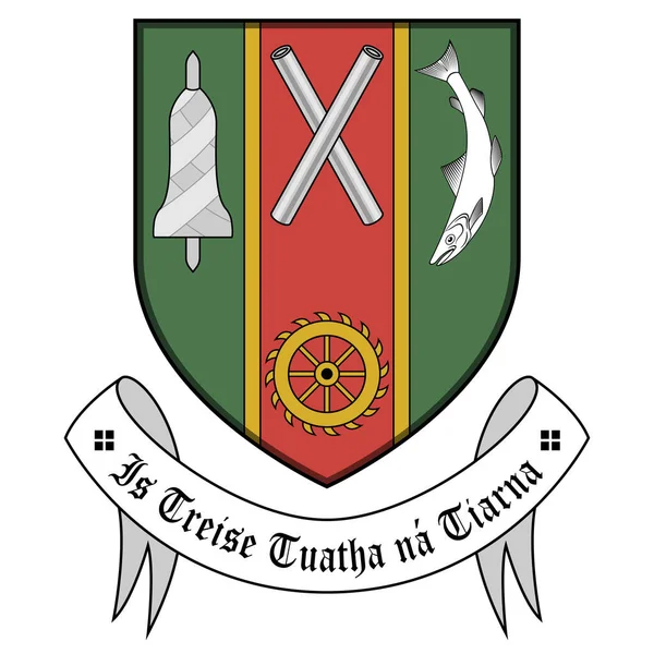 Coat Arms Balbriggan Een Plaats Het Ierse Graafschap Fingal Vectorillustratie — Stockvector