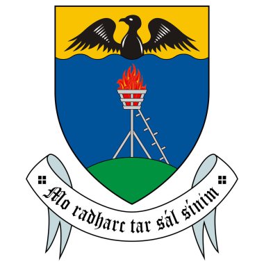 Wicklow, İrlanda 'nın Wicklow eyaletinde yer alan bir şehirdir. Vektör illüstrasyonu