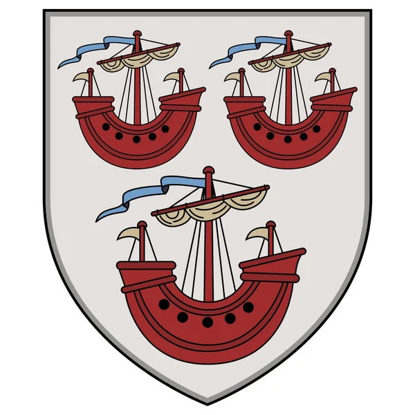 Coat Arms Ennis Een Plaats Het Ierse Graafschap County Clare — Stockvector