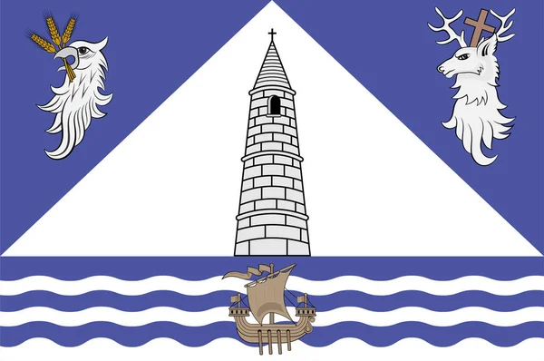 Bandeira Condado Waterford Condado Irlanda Localiza Província Munster Faz Parte —  Vetores de Stock