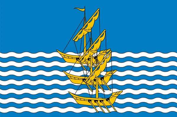 Flagga Waterford Stad Irland Vektorillustration — Stock vektor