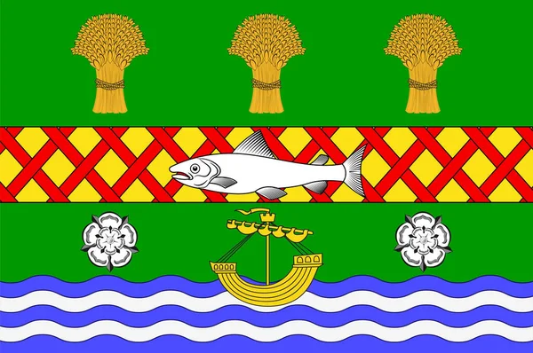 ダウン郡の旗は北アイルランドを形成する6郡の1つである ベクターイラスト — ストックベクタ