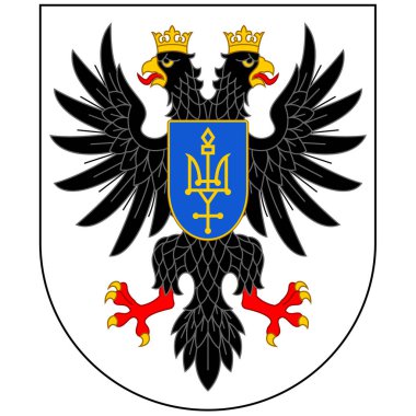 Chernihiv Oblastı, Ukrayna 'nın kuzeyinde il. Vektör illüstrasyonu