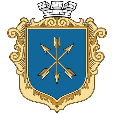 Khmelnytskyi, Ukrayna 'nın batısında yer alan bir şehirdir. Vektör illüstrasyonu