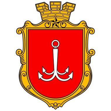 Odessa, Ukrayna 'nın en kalabalık üçüncü kentidir. Vektör illüstrasyonu