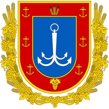 Odesa Oblastı, Ukrayna 'nın güneybatısında bulunan bir eyalettir. Vektör illüstrasyonu