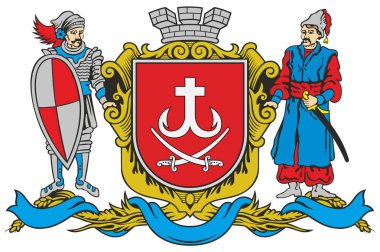 Vinnytsia, Ukrayna 'nın batısında bulunan bir şehirdir. Vektör illüstrasyonu