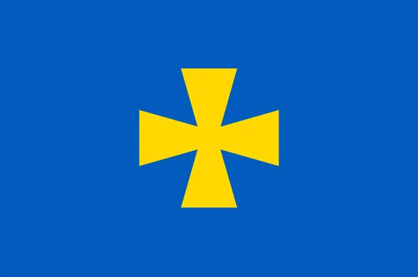 Bandiera Dell Oblast Poltava Una Provincia Dell Ucraina Centrale Illustrazione — Vettoriale Stock