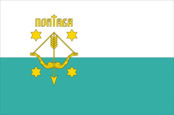 폴타바의 Flag Poltava 우크라이나 중부의 도시이다 일러스트 — 스톡 벡터