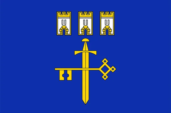 テルノピル州の旗はウクライナの州である ベクターイラスト — ストックベクタ
