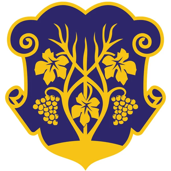 ウジホロドの紋章は ウクライナ西部に位置する都市です ベクターイラスト — ストックベクタ