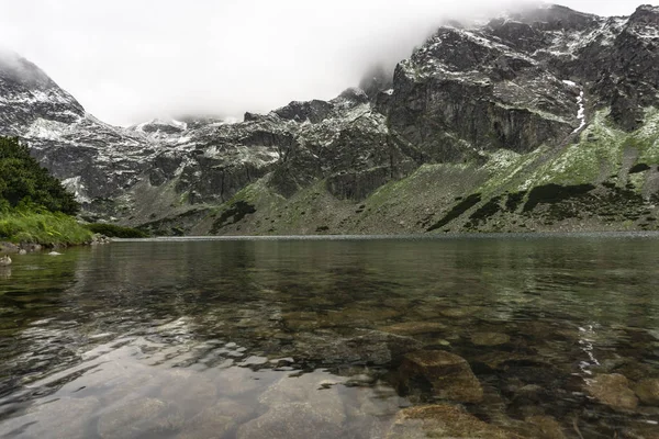 Siyah Birikintisi Gasienicowy Güzel Temiz Dağ Gölü Tatra Dağları Polonya — Stok fotoğraf